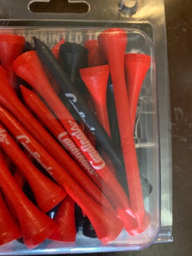 IMPRINTED GOLF TEES St. Louis Cardinals Baseball 2 3/4" 50-pack Red & Blue STL - Picture 3 of 4