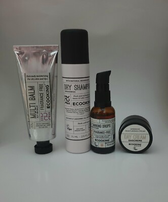 Ecooking Multi Balm, Dry Shampoo, Self Tanning Drops & Day Cream
