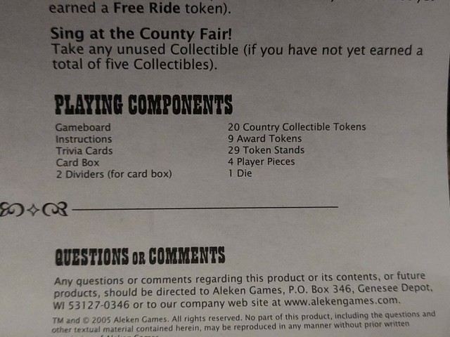 Country Music Triviologies Trivia Board Game EBay