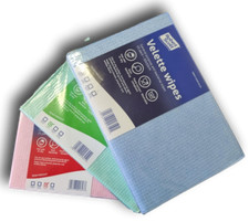 Pack 25 Thick & Reusable Food Safe General Purpose Cleaning Velette Cloths Wipes