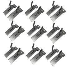 1" Slatwall Hooks, Raw Steel, Hanger Display, Panel Hooks Wire Metal 25 Pc Set