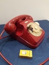 Telefono Auso Siemens Disco Rotante Colore Originale Bordeau Vintage Anni 70