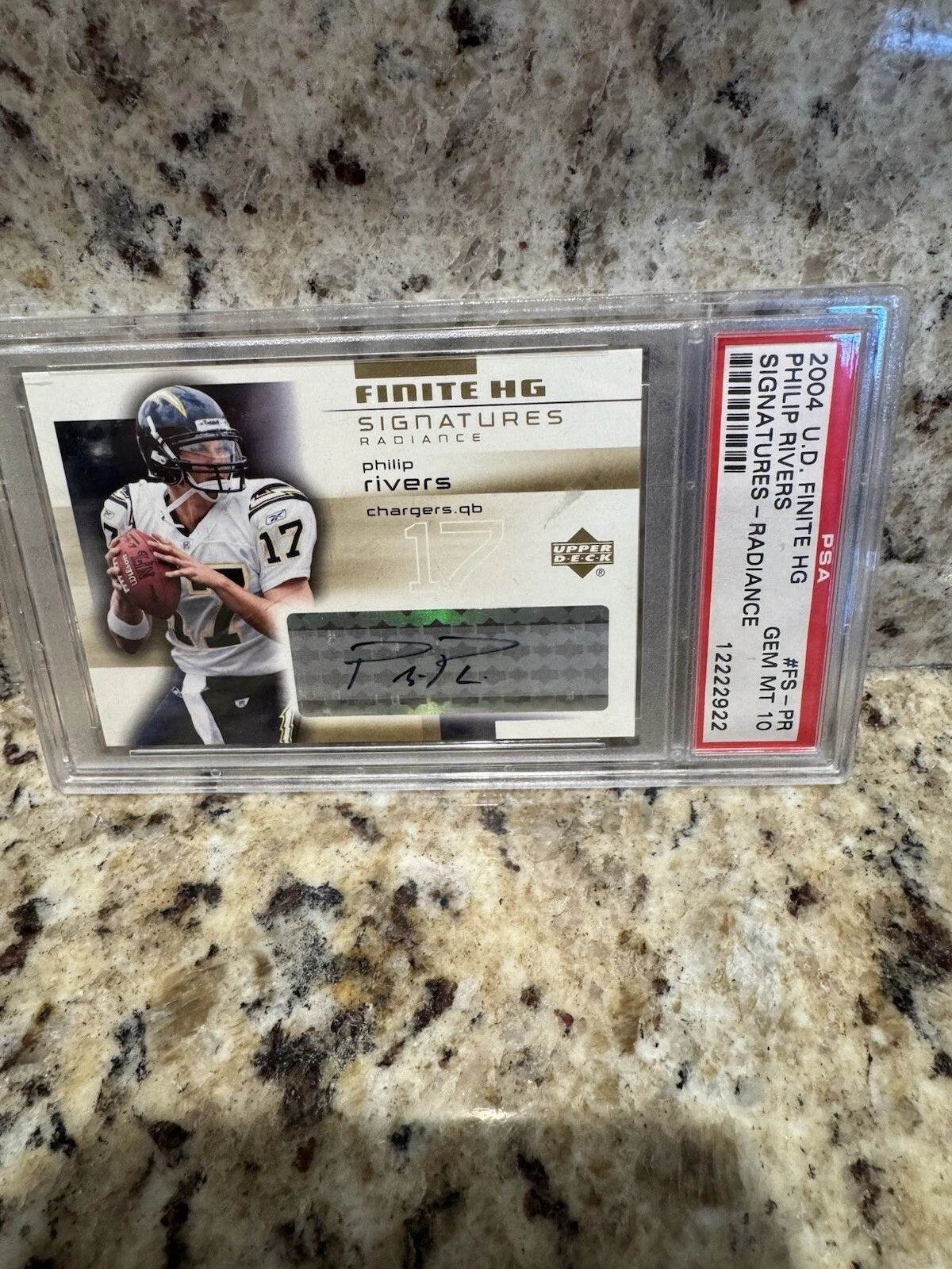 Philip Rivers Upper Deck Finite HG Signatures #FSPR Signatures-Radiance