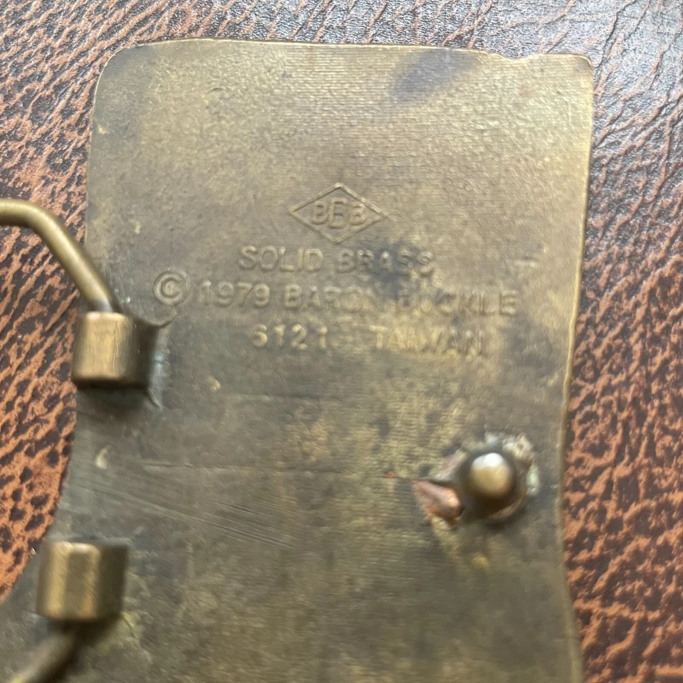 Botas de vaquero vintage 1979 de latón macizo con hebilla de cinturón por Baron Rockabilly Foto 3 de 4