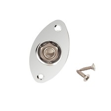 Strat Tele Style Oval Electric Guitar Input Output Jack Plate Jack Socket