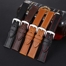 Soft Quick Release Leather Watch Straps Mens Band 18 20 22 24mm Universal