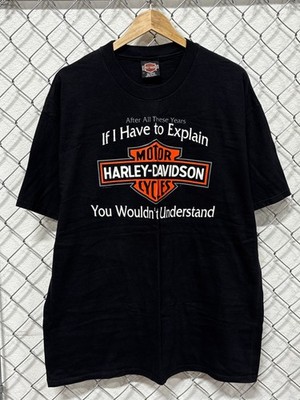 Vintage 90's Harley Davidson If I Have to Explain Biker Tee Size XL