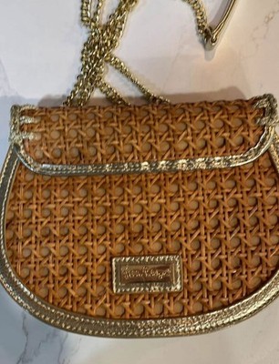Lilly Pulitzer NWT La Concha Cane Crossbody Bag Natural