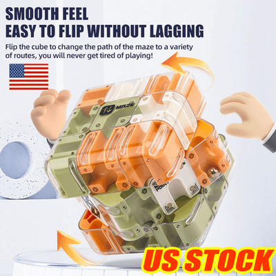 Large Labyrinth 3D Puzzle Maze Cube,Engaging Brain Teaser Toy US