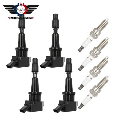 4 Ignition Coils and 4 Spark Plugs For Hyundai Ioniq Kia Niro L4 1.6L 2017-2022