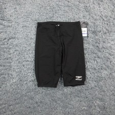 Speedo Jammer Swimsuit Youth 26 Black Endurance Team Competition Racing NWT