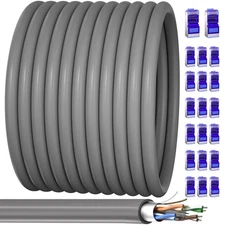 Cat 6 Outdoor Ethernet Cable 328Ft/100M (20 RJ45), 23AWG Shielded Ethernet Cable