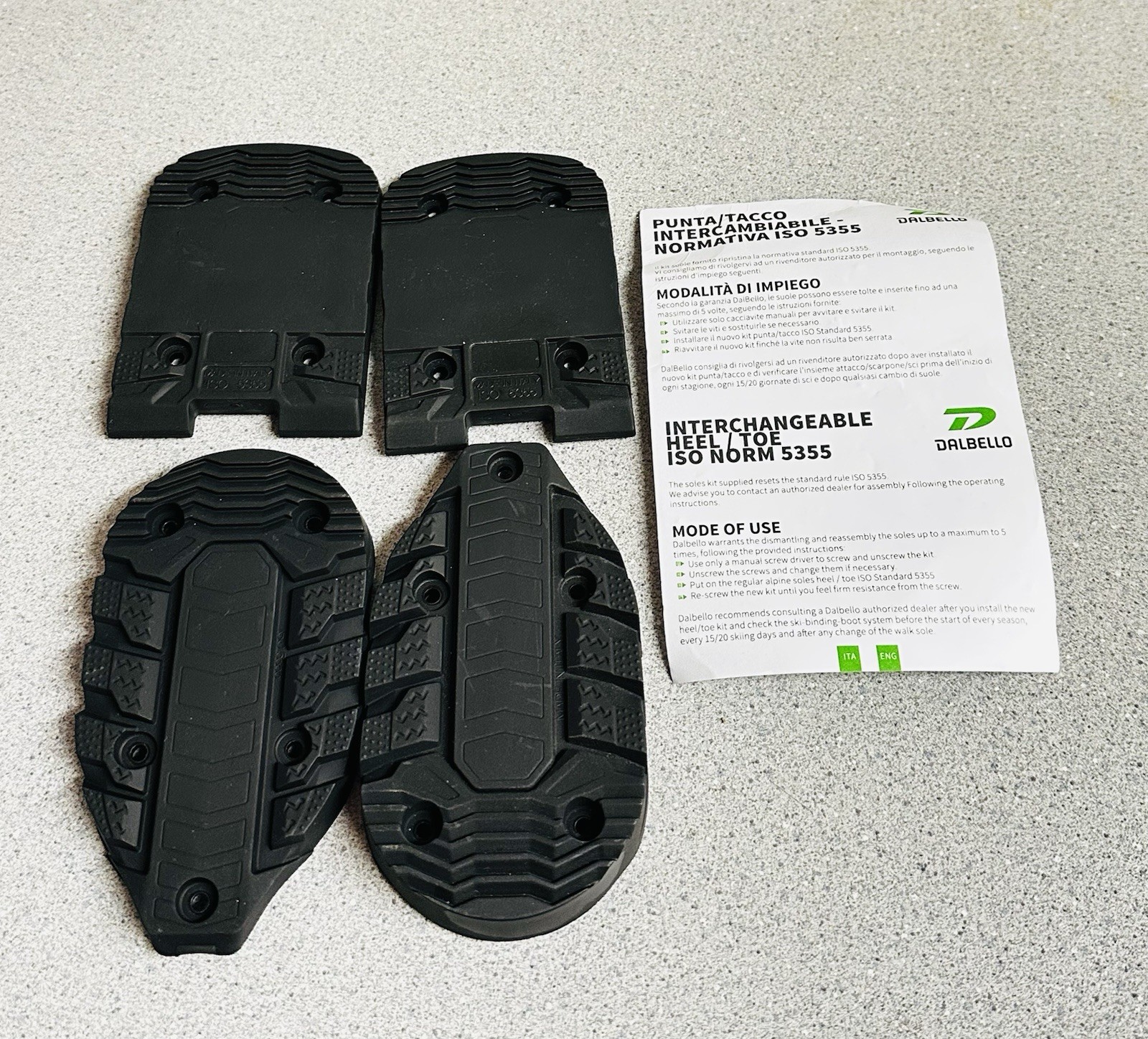 SALOMON Set suola scarpone sci Dalbello intercambiabile tacco punta norma ISO 5355 nero