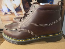 Dr. Martens Lowell Chukka Moc Toe Leather Ankle Iconic Boots Brown Men's 10 NEW