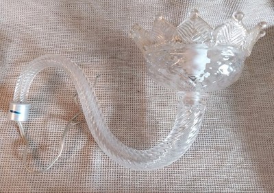 Murano Glas Kronleuchter Arm & Bobeche Schirmteil, venezianisches Klargoldglas