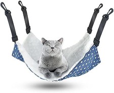 Reversible Pet Hammock for Cage Small Animals Adjustable Straps