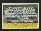 #146 Nationals Team (GB) - 1956 Topps: VG, way off-center, 2 creases 251240e