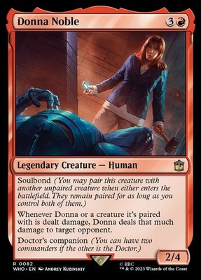 Donna Noble 0082 Non Foil Rare Doctor Who Commander MTG Near Mint