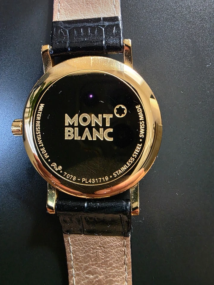 MontBlanc PIX 7078 - PL431719 Silver Color Face Gold Color Case Authentic - Image 4 of 4