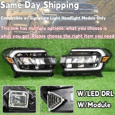 For 2022 2023 2024 Ford Expedition W Full Led Drl Black Headlights Headlamps