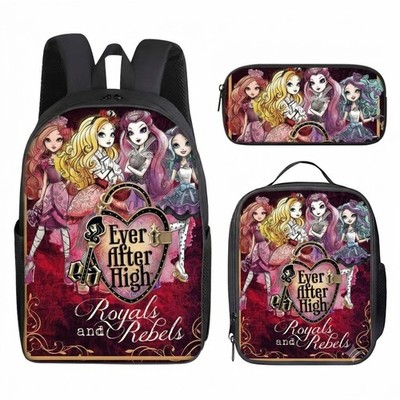Custom Ever After High Backpack Set, Custom Name School Bag, Lunch Bag