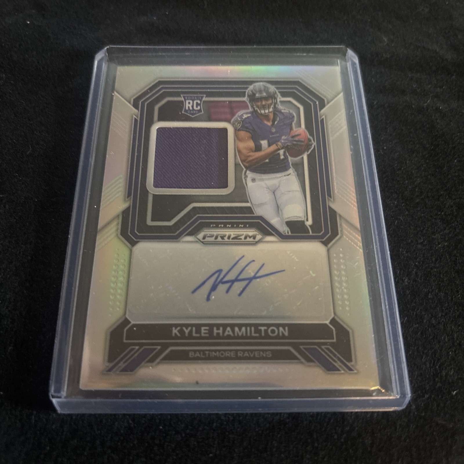 2022 Prizm Silver Kyle Hamilton Ravens RPA RC Rookie Patch AUTO 80/99