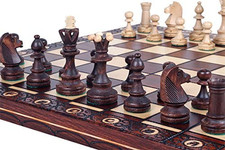 Beautiful Handcrafted Wooden Chess Set with Board