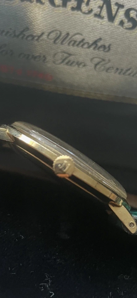 VINTAGE AUTHENTIC 14KT GOLD JULES JURGENSEN SWISS MENS WATCH - Image 3 of 4