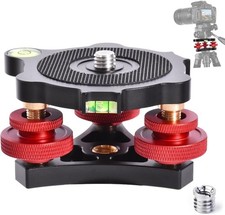 Camera Tripod Head Leveling Base Triple-wheel Precision Leveler Adapter LP-64