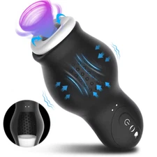 Male Masturbator Trainer Penis Massage Sucker Cock Vibrator Oral Sex Toy for Men