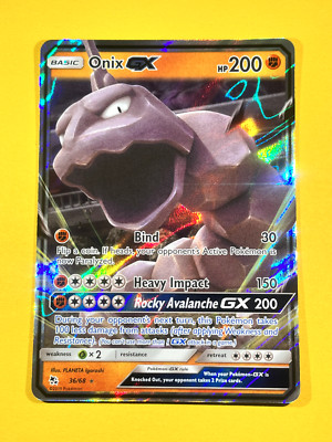 Pokémon Card NM/LP Onix GX 36/68 Hidden Fates Full Art 2019