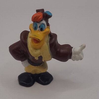 Vintage Disney 1992 Launchpad McQuack Darkwing Duck Cartoon PVC Figure Kellogg