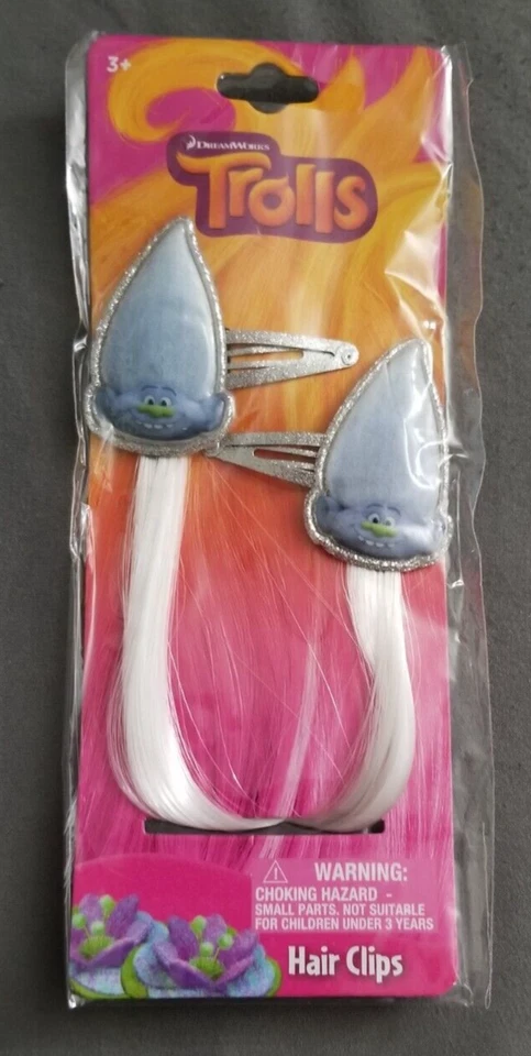 Trolls Hair Extension Clips Ponytailers 12pk Sticker New Gift Lot of 3 Accessory - Image 2 of 4