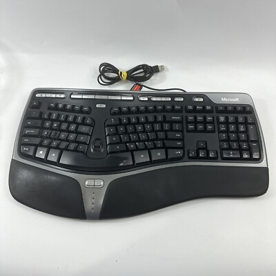 Microsoft Natural Ergonomic Keyboard 4000 v1.0 KU-0462 USB Wired TESTED