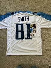 TENNESSEE TITANS JONNU SMITH SIGNED AUTOGRAPHED NFL FOOTBALL XL JERSEY AUTO COA