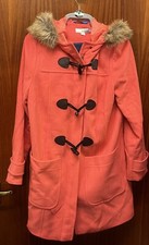Boden Size 16 Peach Colour Coat With Hood Fasten Via Zip And Buttons With Pocket