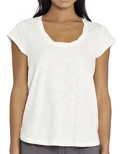 Social Standard by Sanctuary Ladies Short Sleeve Amber Scoop Neck Tee XL White