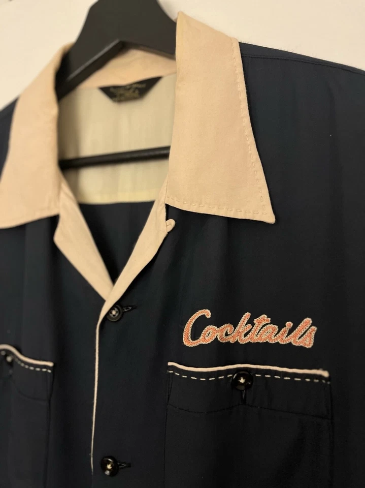 Flathead &Co Bowling Shirt Chainstitch Embroidery sz38 - Image 3 of 4