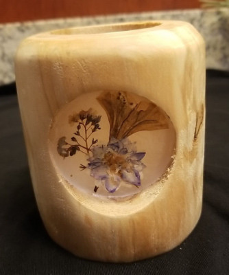 Aspen Wood Votive Candle Holder ~ Veronica's Aspenworks Colorado ~ Handmade NEW