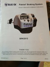 Blue Ox Patriot Braking System