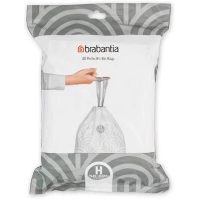 Brabantia 50-60L Müllbeutel Abfallsäcke Typ H Größe Smart 40 Spenderpaket