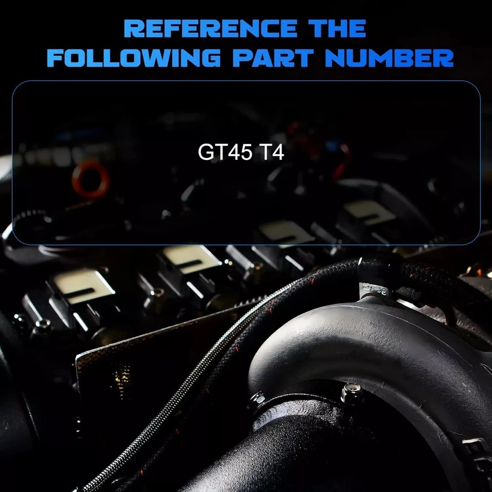 GT45 T4 Turbocharger for Chevrolet Silverado 1500 2003-2007 Ford Mustang 1979-20 Foto 4 de 4