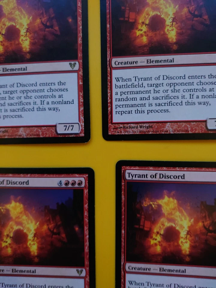MTG Card. Tyrant of Discord. playset. Avacyn Restored rare elemental - Image 2 of 4