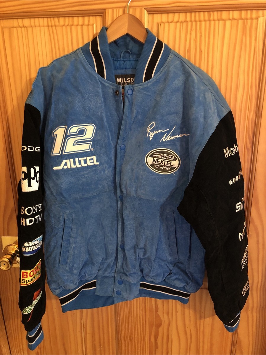 NASCAR Racing Large Mens Ryan Newman Suede Wilsons Leather Coat