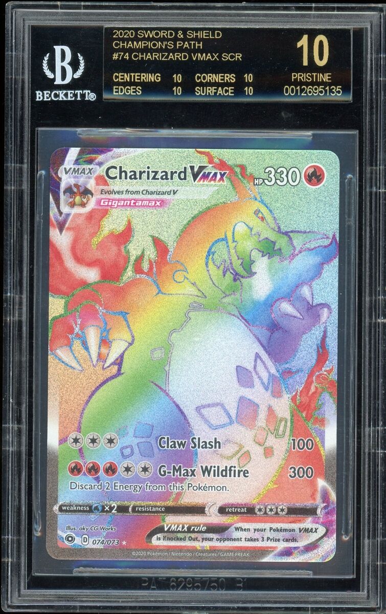 Pokemon Champions Path - Charizard Rainbow VMAX #74 - Black Pokemon Champions Path - Charizard Rainbow VMAX #74 - Black