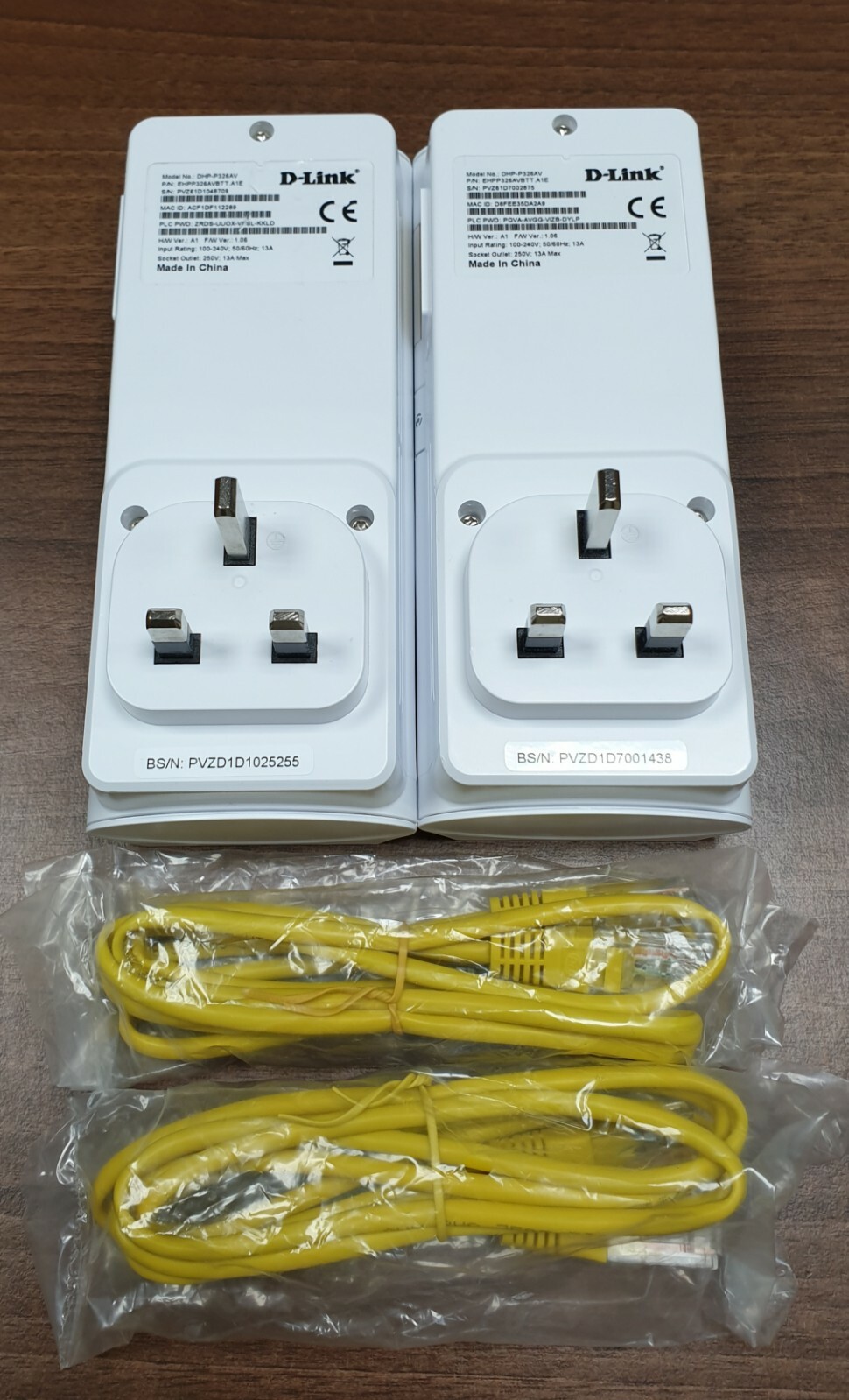 2 x DLINK DHPP326AV POWERLINE ADAPTERS, TalkTalk, BT, Sky + 2 x