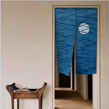 Linen Noren Tie dye curtain batik door way curtain linen curtain custom made