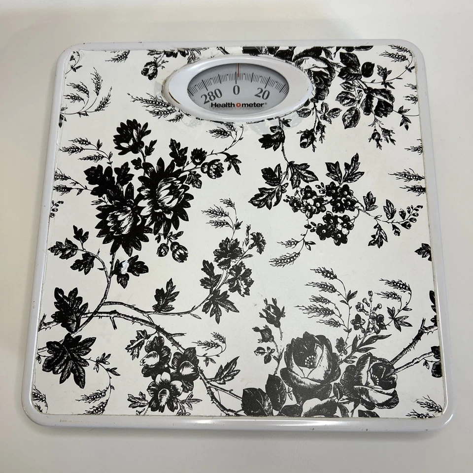 Vintage Floral Health O Meter Bathroom Scale - 300 Lbs. - Mechanical Dial Type - Image 2 of 4