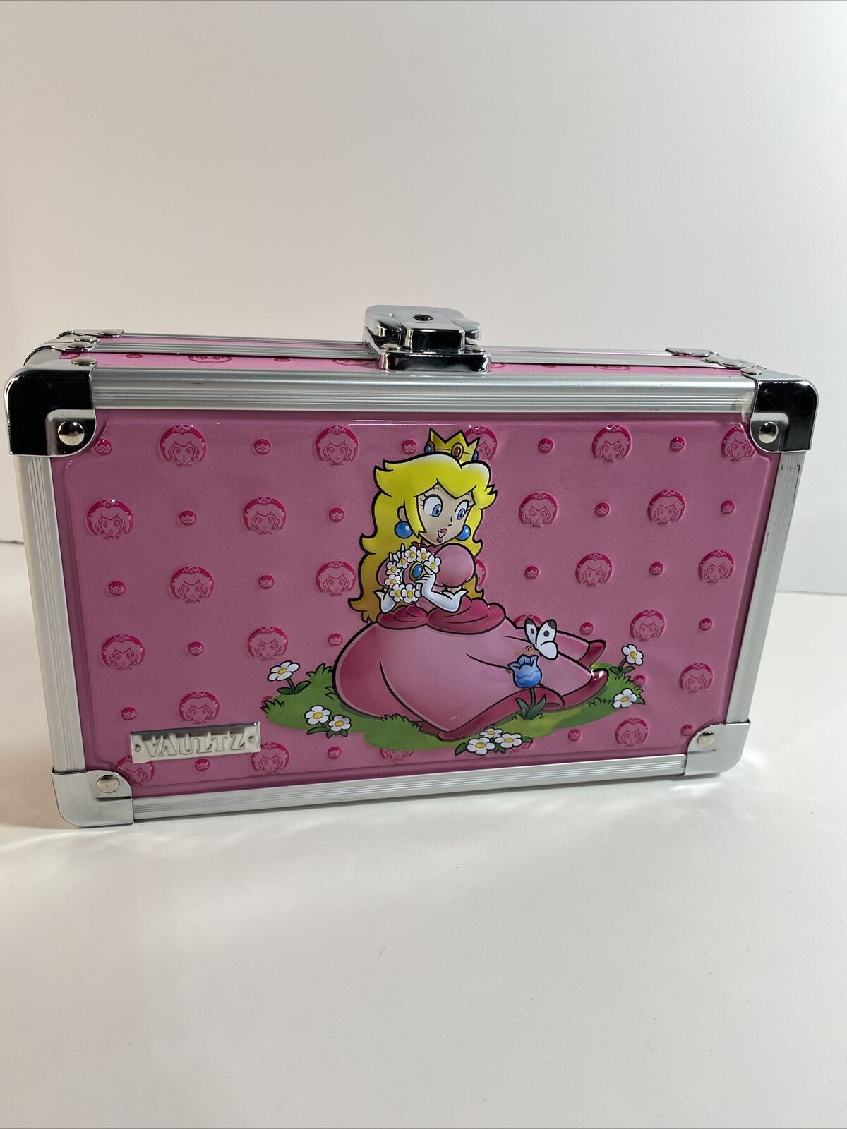 Princess Peach Vaultz Locking Supply Pencil Box Case Super Mario No Keys