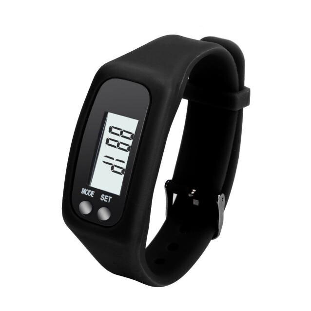 Digital LCD Pedometer Run Step Walking Distance Calorie Counter Watch Bracelet